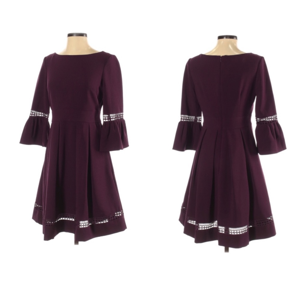 Eliza J Bell Sleeve Fit and Flare Dress